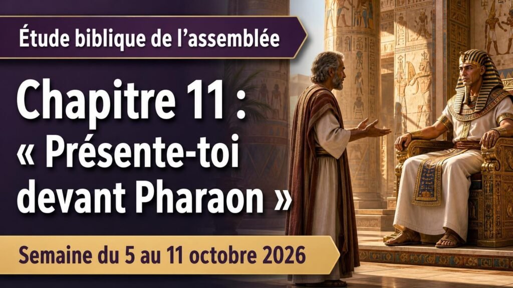 Étude biblique de l’assemblée pour la semaine du 5 au 11 octobre 2026