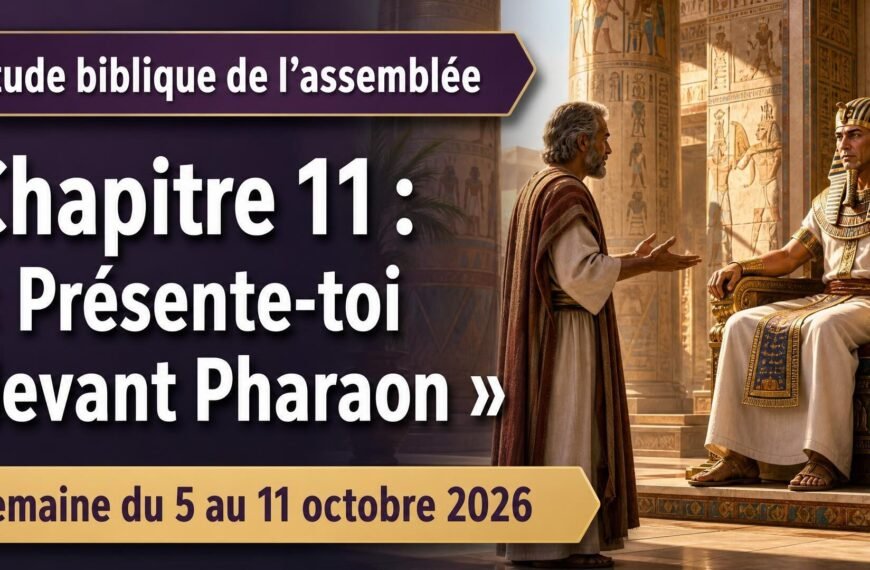 Commentaires pour la réunion TJ Étude biblique de l’assemblée pour la semaine du 5 au 11 octobre 2026