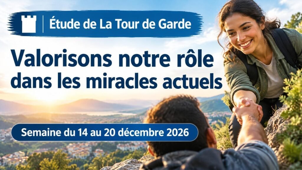 Étude de La Tour de Garde pour la semaine du 14 au 20 décembre 2026 Étude de La Tour de Garde pour la semaine du 14 au 20 décembre 2026
