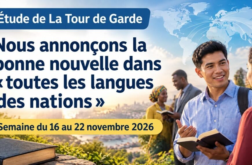 Étude de La Tour de Garde Étude de La Tour de Garde pour la semaine du 16 au 22 novembre 2026