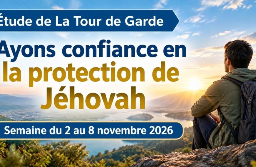 Étude de La Tour de Garde pour la semaine du 2 au 8 novembre 2026