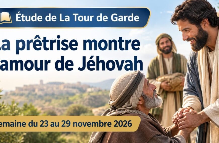 Étude de La Tour de Garde Étude de La Tour de Garde pour la semaine du 23 au 29 novembre 2026