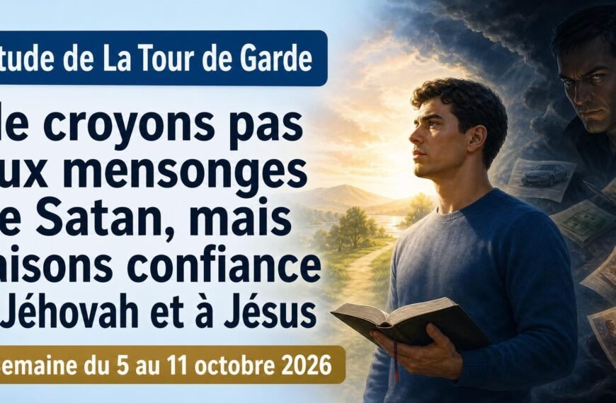 Commentaires pour la réunion TJ Étude de La Tour de Garde pour la semaine du 5 au 11 octobre 2026