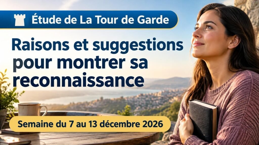 Étude de La Tour de Garde pour la semaine du 7 au 13 décembre 2026