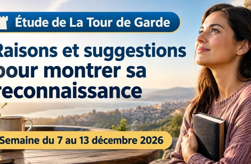 Étude de La Tour de Garde Étude de La Tour de Garde pour la semaine du 7 au 13 décembre 2026