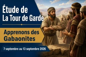 Étude de La Tour de Garde pour la semaine du 7 au 13 septembre 2026