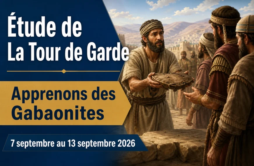 Étude de La Tour de Garde pour la semaine du 7 au 13 septembre 2026