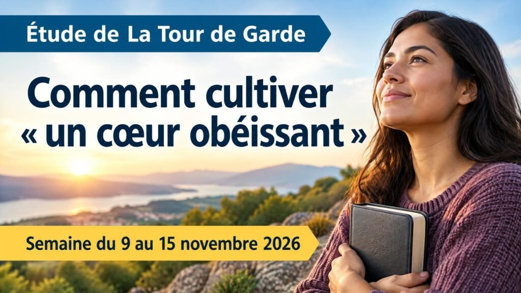 Étude de La Tour de Garde pour la semaine du 9 au 15 novembre 2026 Étude de La Tour de Garde pour la semaine du 9 au 15 novembre 2026