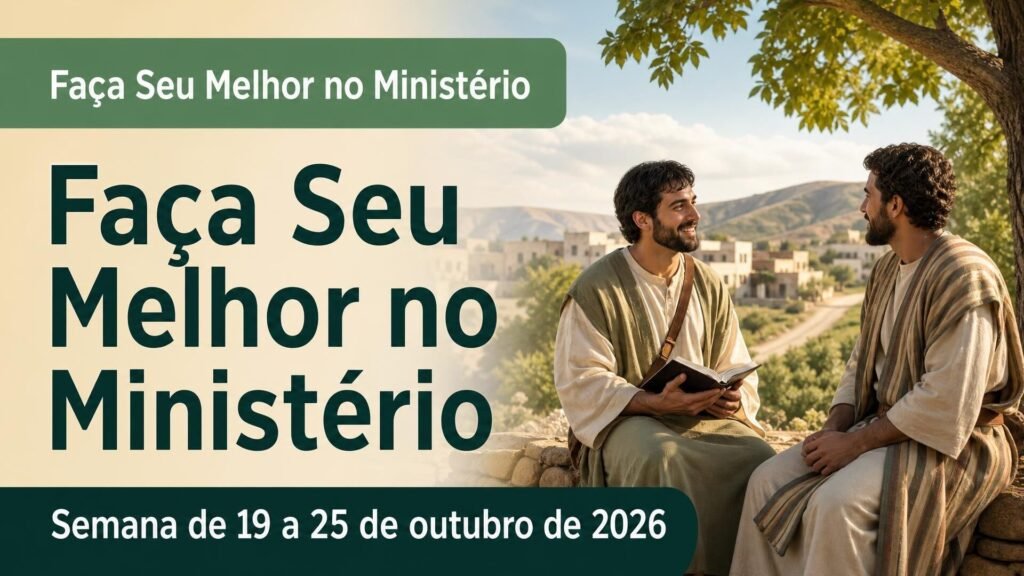 Faça Seu Melhor no Ministério para a semana de 19 a 25 de outubro de 2026 Faça Seu Melhor no Ministério para a semana de 19 a 25 de outubro de 2026