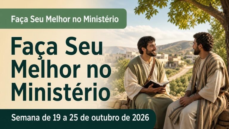 Faça Seu Melhor no Ministério para a semana de 19 a 25 de outubro de 2026