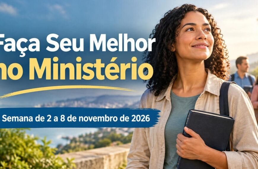 Faça Seu Melhor no Ministério para a semana de 2 a 8 de novembro de 2026