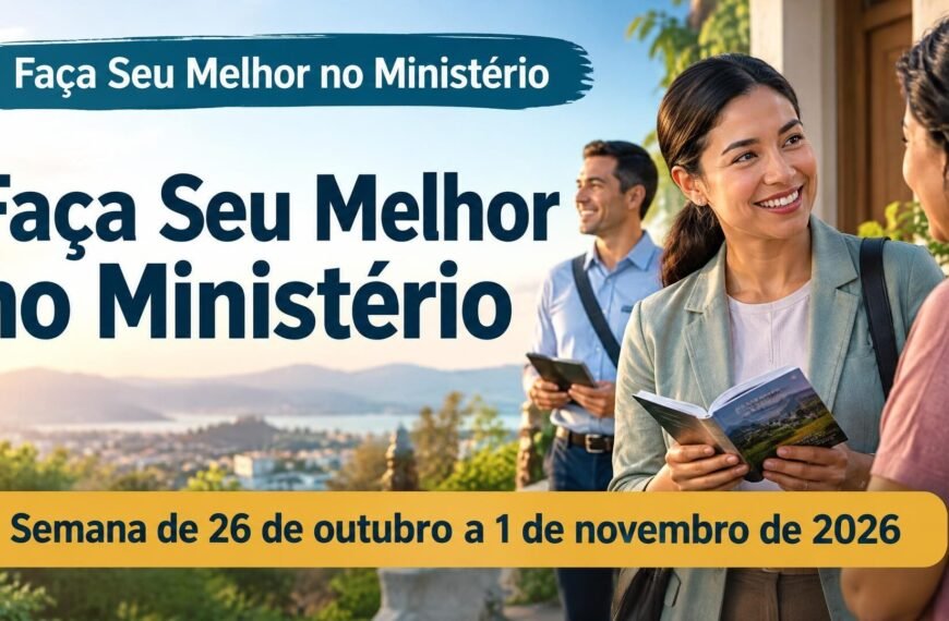 Faça Seu Melhor no Ministério para a semana de 26 de outubro a 1.º de novembro de 2026