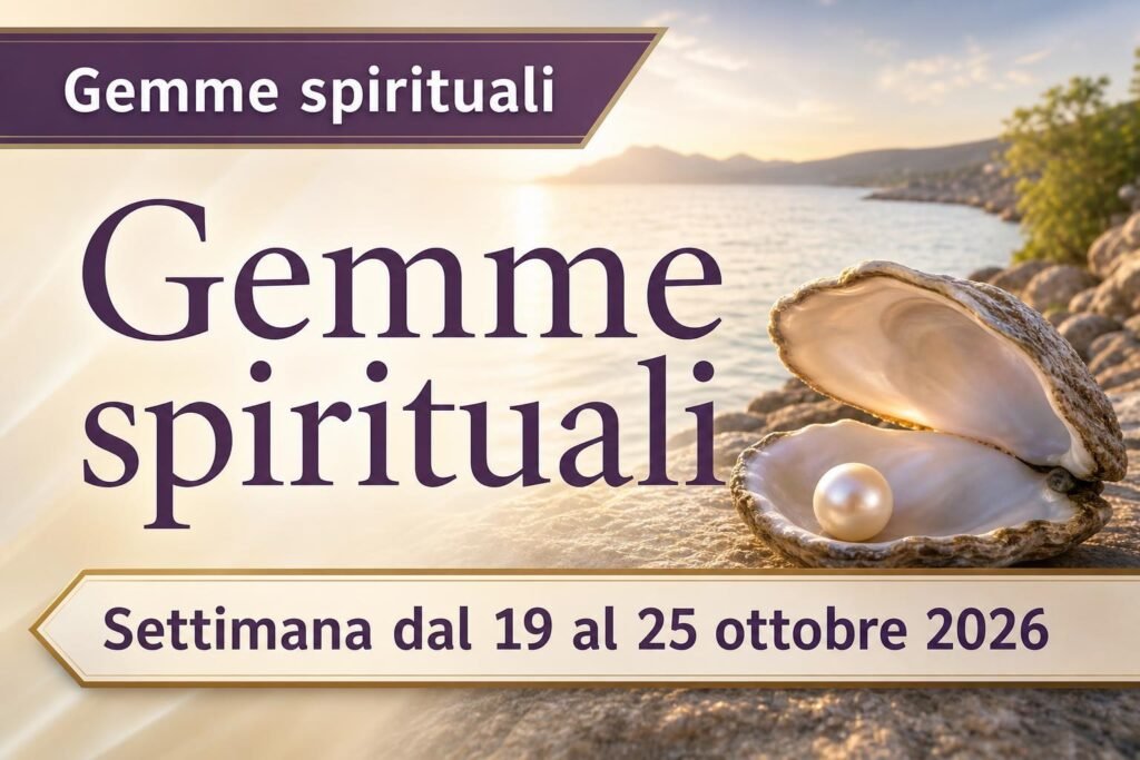 Gemme spirituali per la settimana dal 19 al 25 ottobre 2026