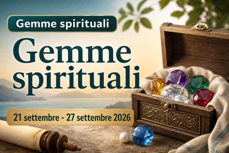 Gemme spirituali per la settimana dal 21 al 27 settembre 2026