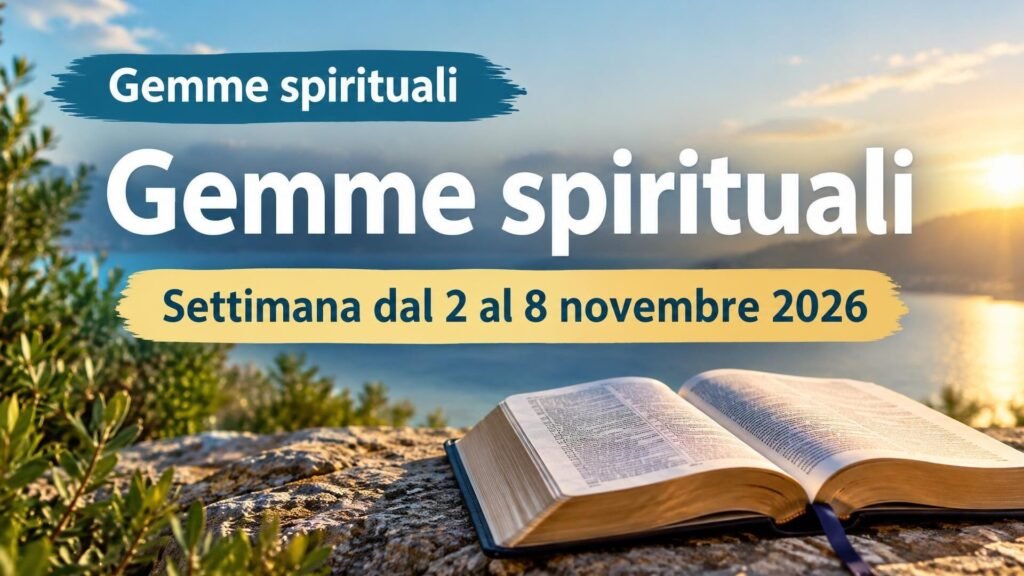 Gemme spirituali per la settimana dal 2 al 8 novembre 2026