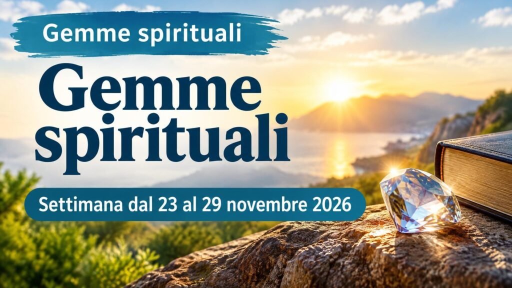Gemme spirituali per la settimana dal 23 al 29 novembre 2026