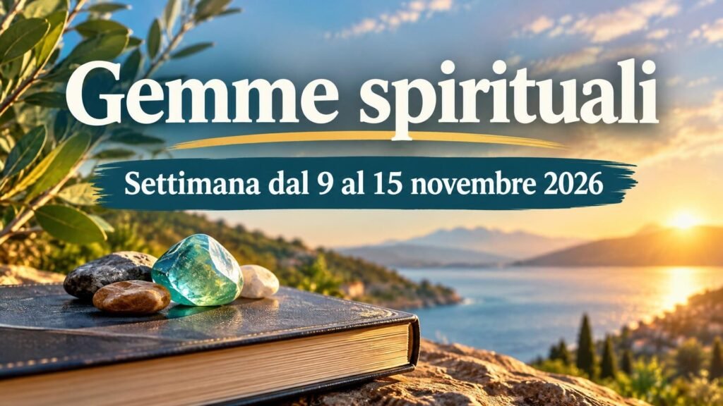 Gemme spirituali per la settimana dal 9 al 15 novembre 2026