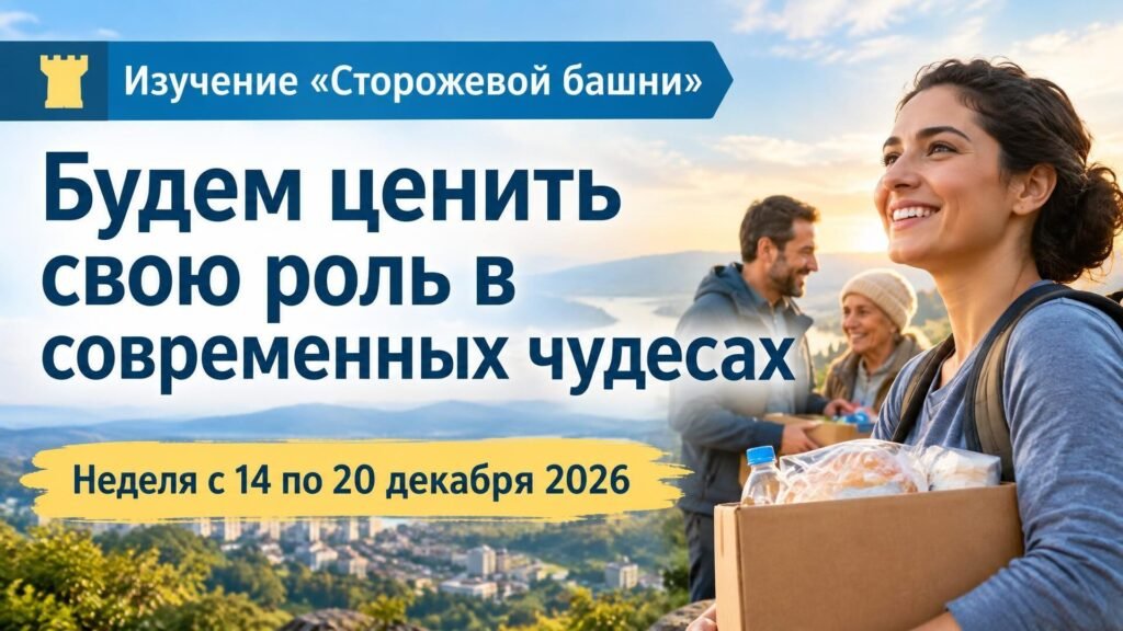 Изучение «Сторожевой башни» на неделю с 14 по 20 декабря 2026 года
