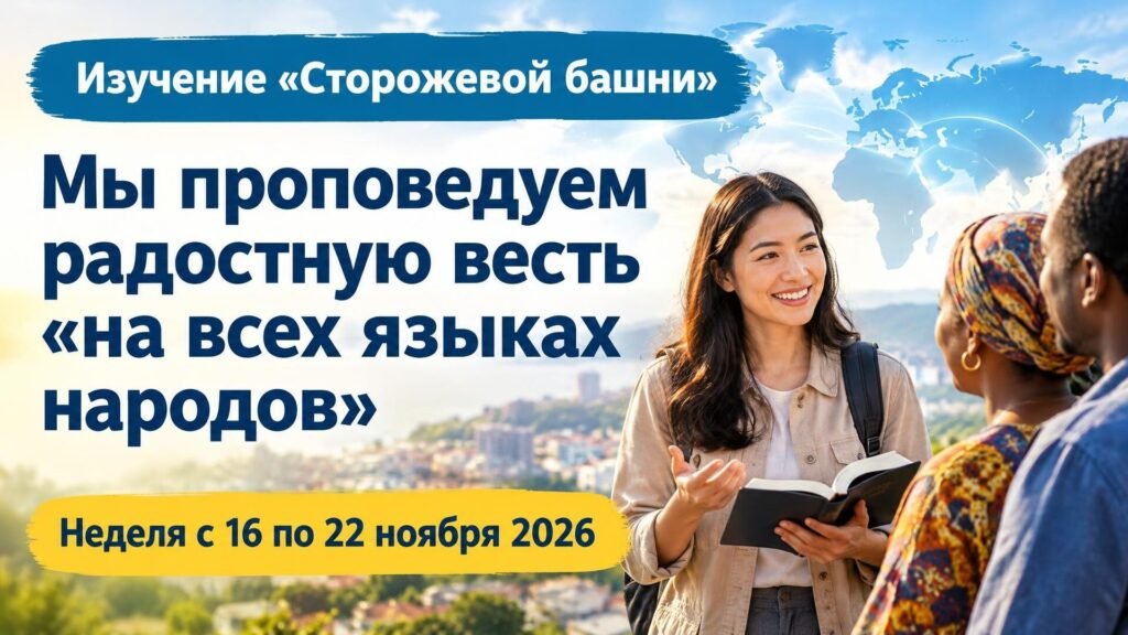 Изучение Сторожевой башни на неделю 16—22 ноября 2026 года