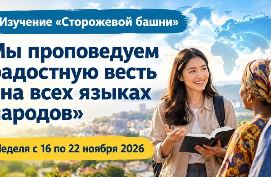 Изучение Сторожевой башни на неделю 16—22 ноября 2026 года
