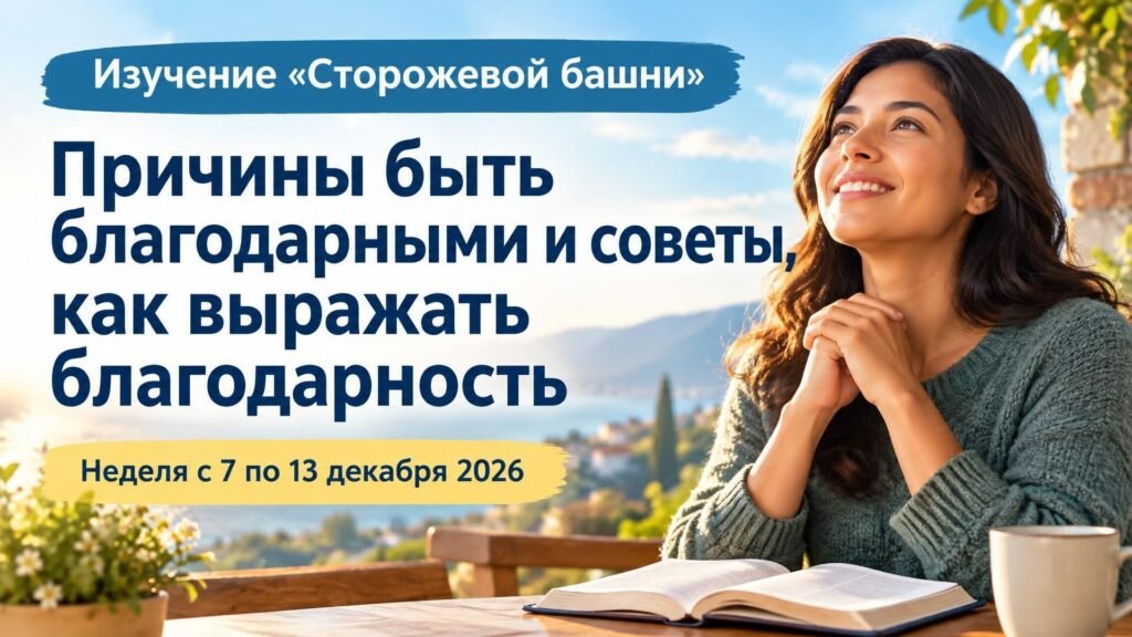 Изучение «Сторожевой башни» за неделю с 7 по 13 декабря 2026 года