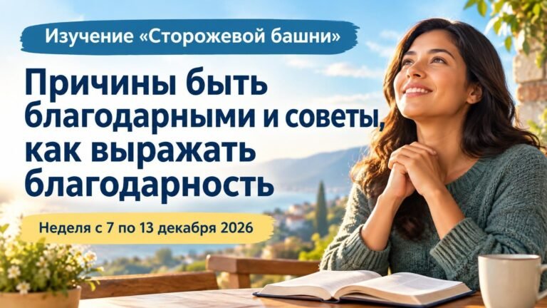 Изучение «Сторожевой башни» за неделю с 7 по 13 декабря 2026 года