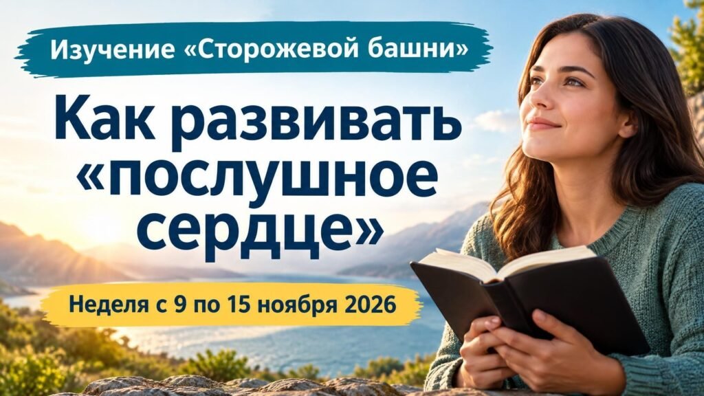 Изучение «Сторожевой башни» за неделю с 9 по 15 ноября 2026 года Изучение «Сторожевой башни» за неделю с 9 по 15 ноября 2026 года
