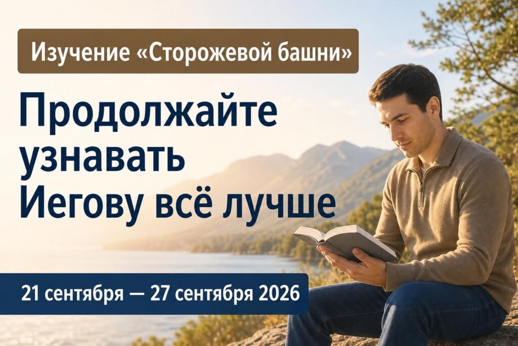 Изучение «Сторожевой башни» на неделю 21—27 сентября 2026 года Изучение «Сторожевой башни» на неделю 21—27 сентября 2026 года
