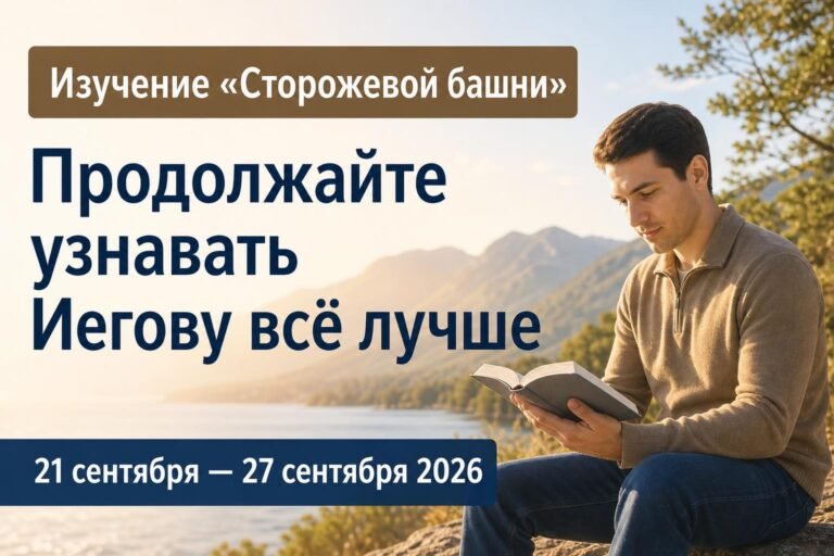 Изучение «Сторожевой башни» на неделю 21—27 сентября 2026 года