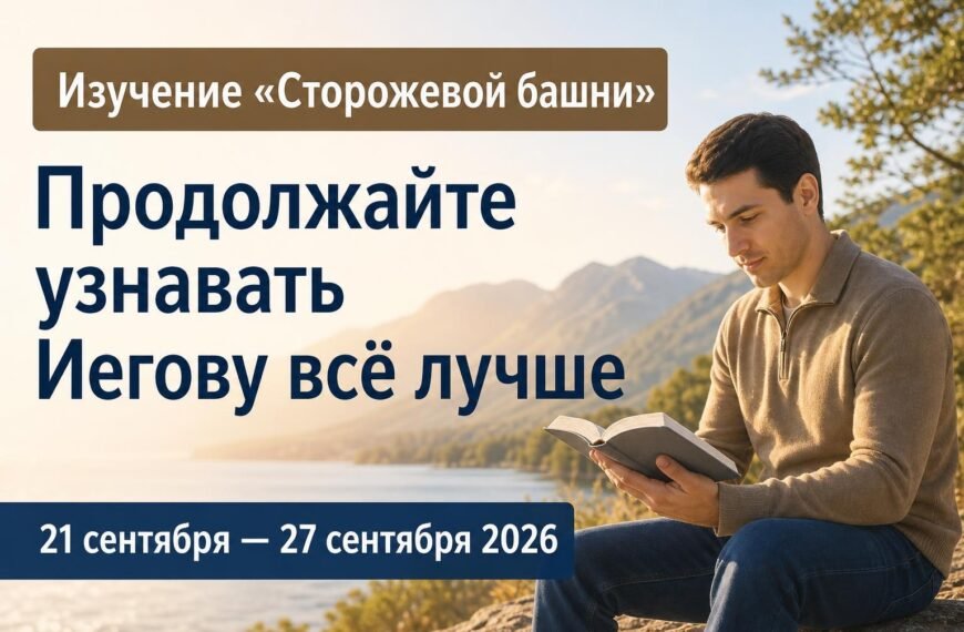 Комментарии к встрече Свидетелей Иеговы Изучение «Сторожевой башни» на неделю 21—27 сентября 2026 года