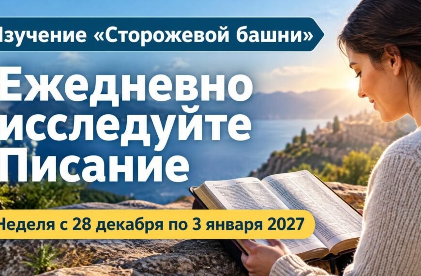 Изучение «Сторожевой башни» на неделю с 28 декабря 2026 года по 3 января 2027 года