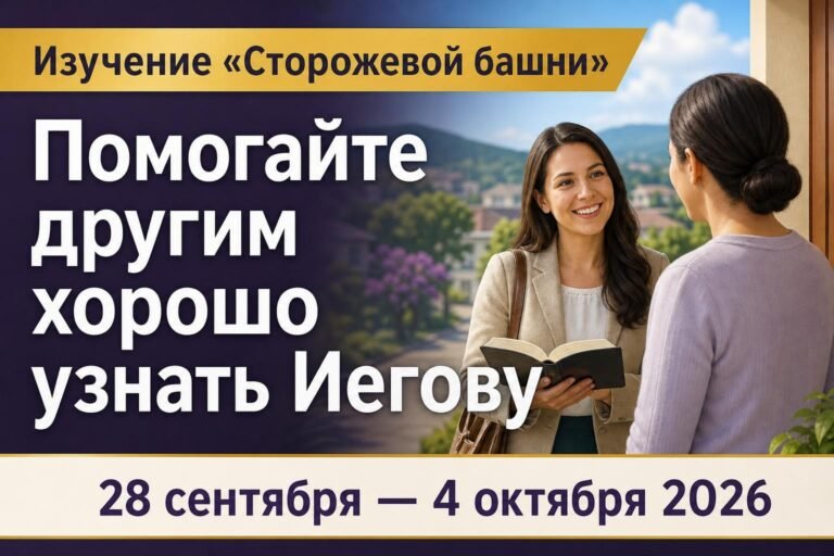 Изучение «Сторожевой башни» на неделю с 28 сентября по 4 октября 2026 года