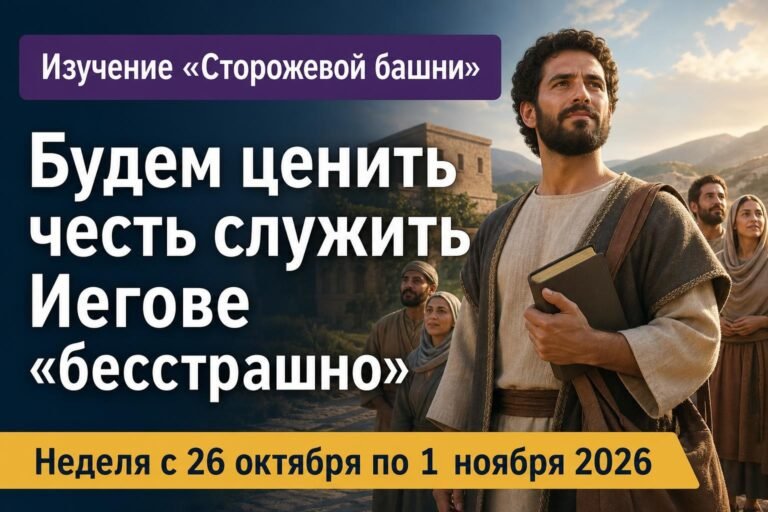 Изучение «Сторожевой башни» на неделю 26 октября — 1 ноября 2026 года