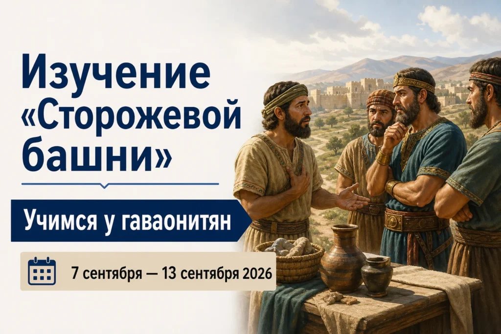 Изучение «Сторожевой башни» на неделю 7—13 сентября 2026 года Изучение «Сторожевой башни» на неделю 7—13 сентября 2026 года
