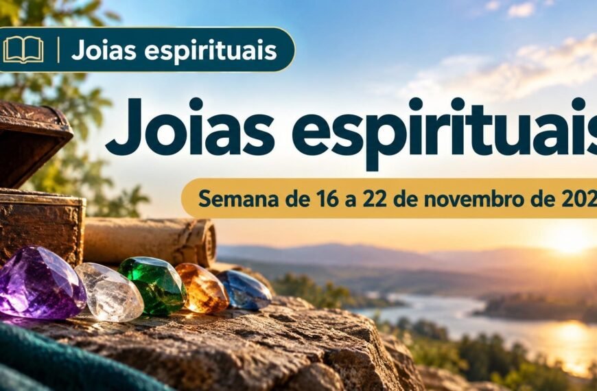 Joias espirituais Joias espirituais para a semana de 16 a 22 de novembro de 2026