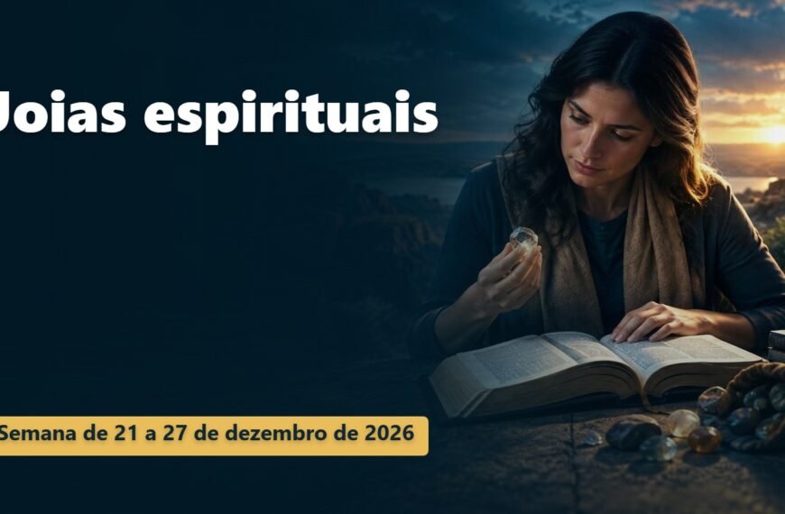 Joias espirituais Joias espirituais para a semana de 21 a 27 de dezembro de 2026