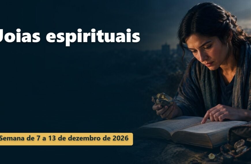 Joias espirituais Joias espirituais para a semana de 7 a 13 de dezembro de 2026