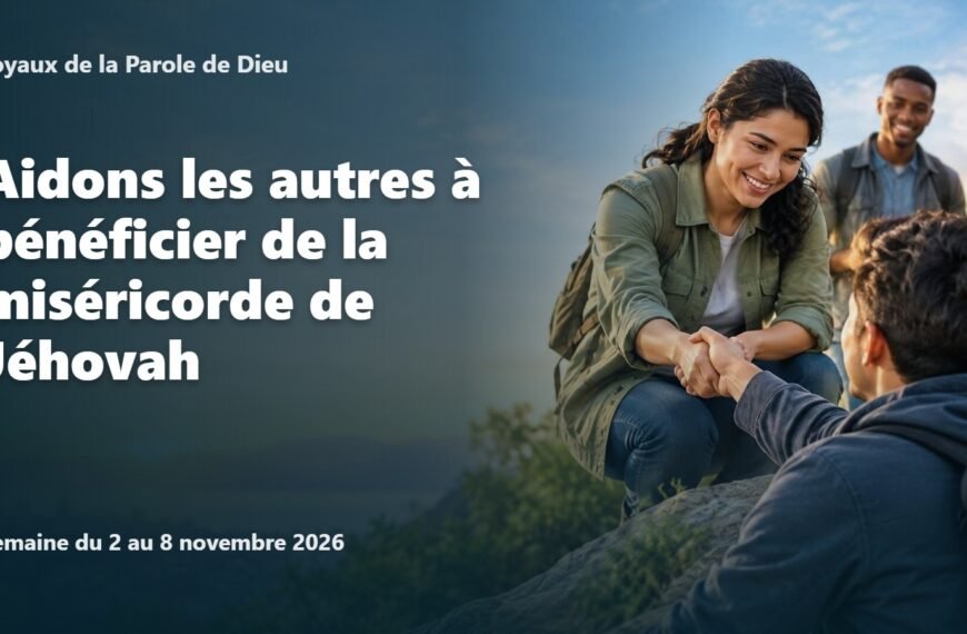 Joyaux de la Parole de Dieu pour la semaine du 2 au 8 novembre 2026