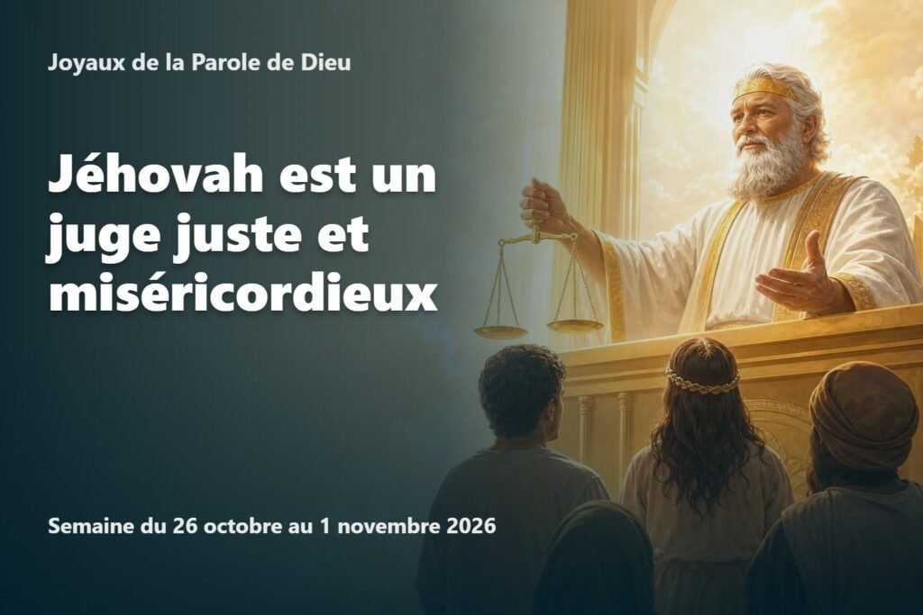 Joyaux de la Parole de Dieu pour la semaine du 26 octobre au 1er novembre 2026 Joyaux de la Parole de Dieu pour la semaine du 26 octobre au 1er novembre 2026