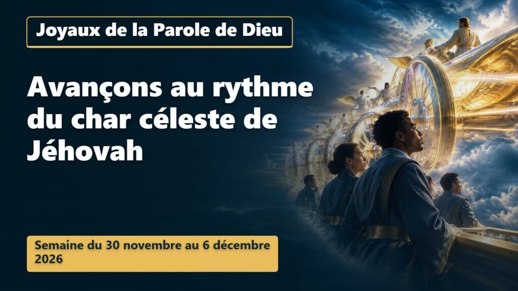 Joyaux de la Parole de Dieu pour la semaine du 30 novembre au 6 décembre 2026