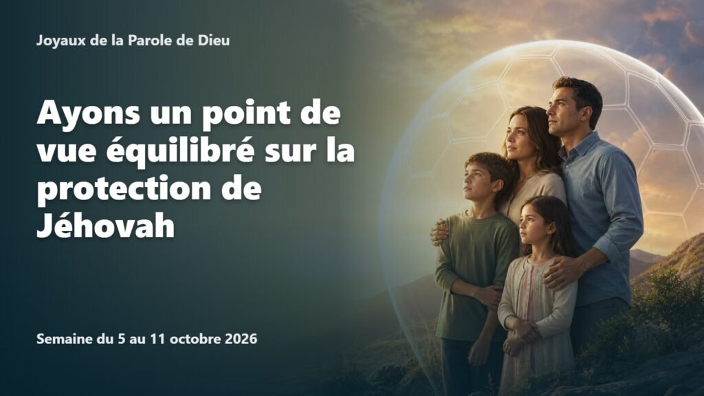 Joyaux de la Parole de Dieu pour la semaine du 5 au 11 octobre 2026
