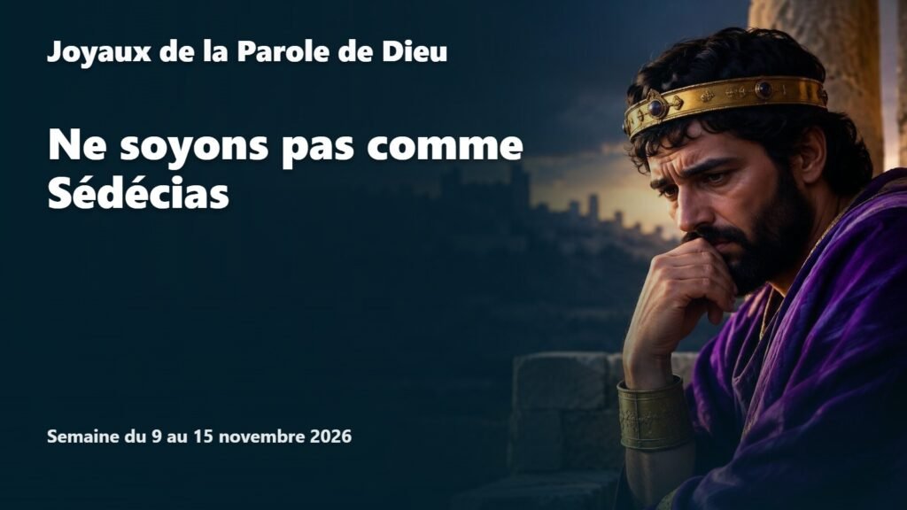 Joyaux de la Parole de Dieu pour la semaine du 9 au 15 novembre 2026 Joyaux de la Parole de Dieu pour la semaine du 9 au 15 novembre 2026