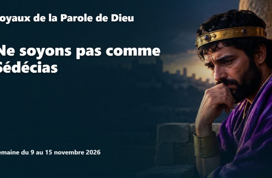 Joyaux de la Parole de Dieu pour la semaine du 9 au 15 novembre 2026