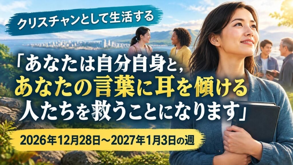 2026年12月28日から2027年1月3日までの週のクリスチャンとして生活する