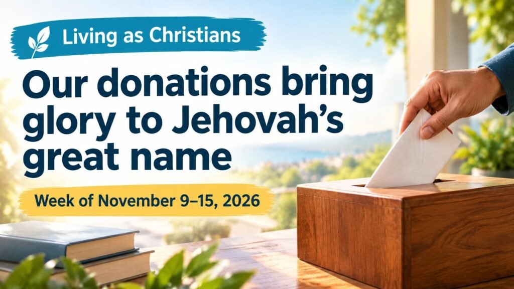 Living as Christians for the week of November 9-15, 2026