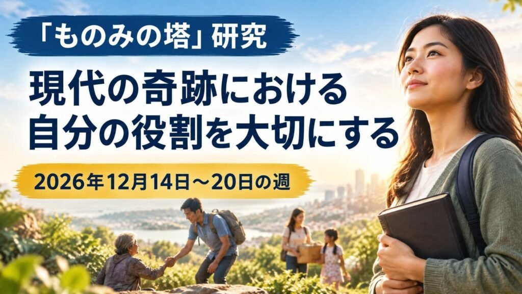 2026年12月14日から20日の「ものみの塔」研究 2026年12月14日から20日の「ものみの塔」研究