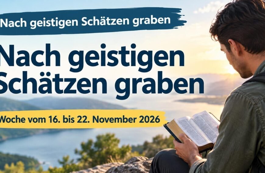 Nach geistigen Schätzen graben Nach geistigen Schätzen graben für die Woche vom 16. bis 22. November 2026