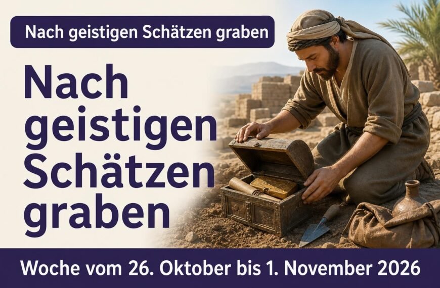Nach geistigen Schätzen graben Nach geistigen Schätzen graben für die Woche vom 26. Oktober bis 1. November 2026