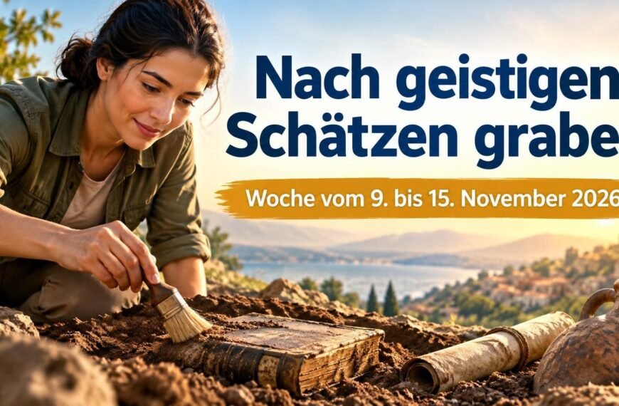 Nach geistigen Schätzen graben Nach geistigen Schätzen graben für die Woche vom 9. bis 15. November 2026