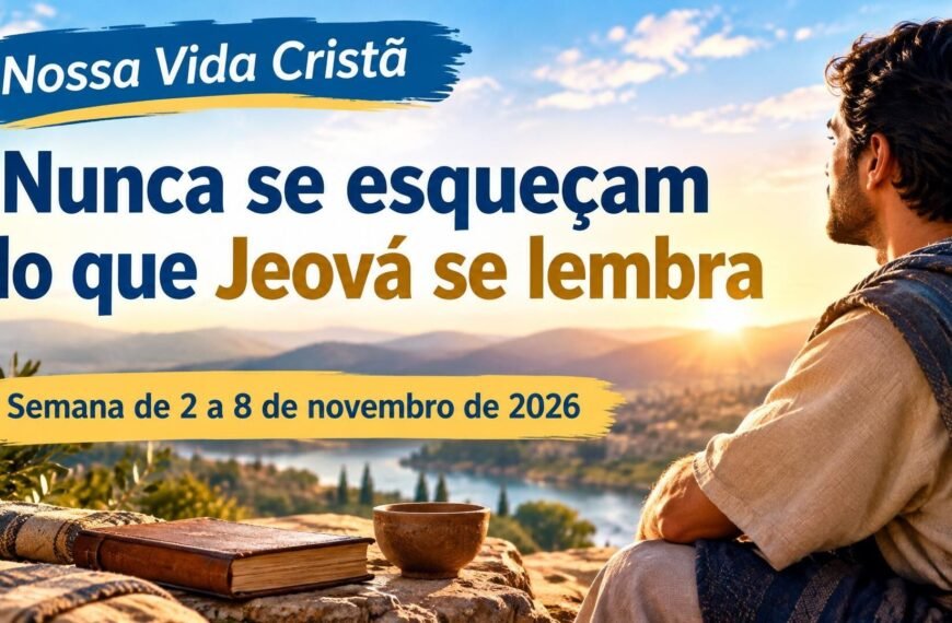 Nossa Vida Cristã para a semana de 2 a 8 de novembro de 2026
